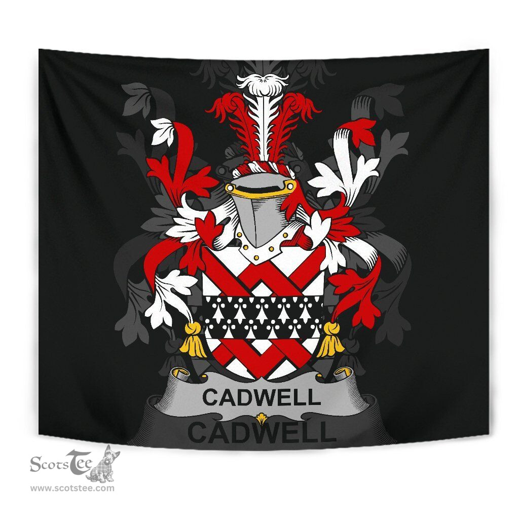 Irish Cadwell or Caddell Coat of Arms Family Crest Ireland Tapestry Irish Tapestry