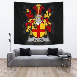 Irish Burke Coat of Arms Family Crest Ireland Tapestry Irish Tapestry