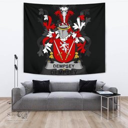 Irish Dempsey or O'Dempsey Coat of Arms Family Crest Ireland Tapestry Irish Tapestry