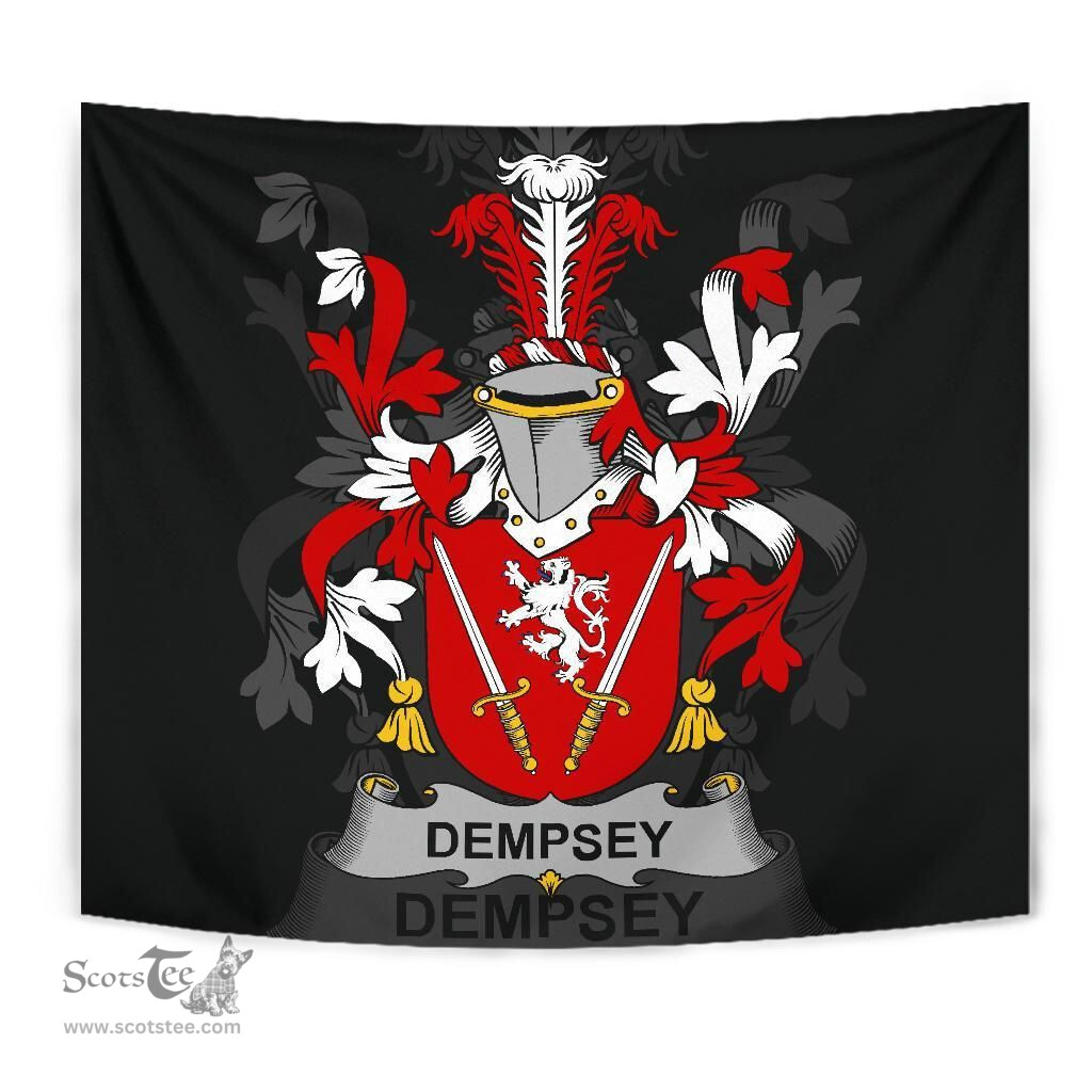Irish Dempsey or O'Dempsey Coat of Arms Family Crest Ireland Tapestry Irish Tapestry