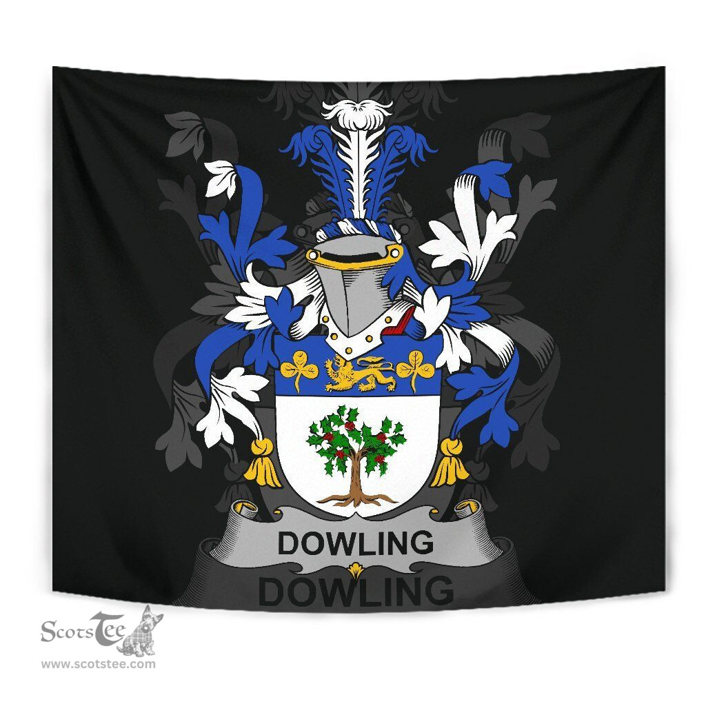 Irish Dowling or O'Dowling Coat of Arms Family Crest Ireland Tapestry Irish Tapestry