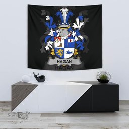 Irish Hagan or O'Hagan Coat of Arms Family Crest Ireland Tapestry Irish Tapestry