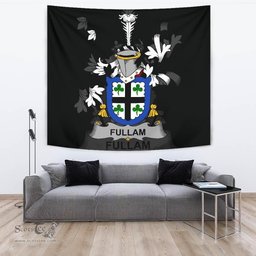Irish Fullam Coat of Arms Family Crest Ireland Tapestry Irish Tapestry