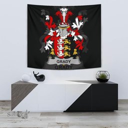 Irish Grady or O'Grady Coat of Arms Family Crest Ireland Tapestry Irish Tapestry
