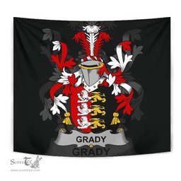 Irish Grady or O'Grady Coat of Arms Family Crest Ireland Tapestry Irish Tapestry