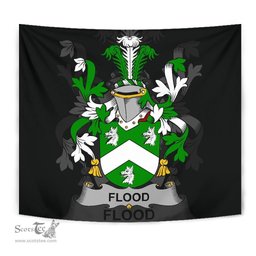 Irish Flood Coat of Arms Family Crest Ireland Tapestry Irish Tapestry