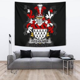 Irish Fitz-Oliver Coat of Arms Family Crest Ireland Tapestry Irish Tapestry