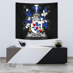 Irish Fulton Coat of Arms Family Crest Ireland Tapestry Irish Tapestry