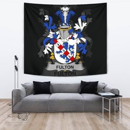 Irish Fulton Coat of Arms Family Crest Ireland Tapestry Irish Tapestry
