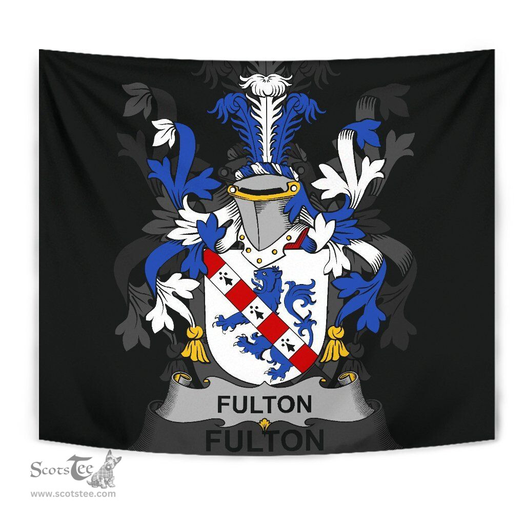 Irish Fulton Coat of Arms Family Crest Ireland Tapestry Irish Tapestry