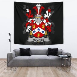 Irish Hughes Coat of Arms Family Crest Ireland Tapestry Irish Tapestry