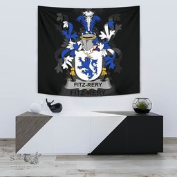 Irish Fitz-Rery Coat of Arms Family Crest Ireland Tapestry Irish Tapestry