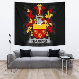 Irish Fitz-Henry Coat of Arms Family Crest Ireland Tapestry Irish Tapestry