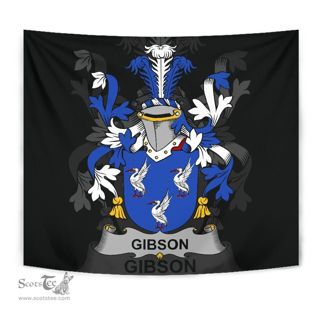 Irish Gibson Coat of Arms Family Crest Ireland Tapestry Irish Tapestry