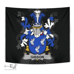 Irish Gibson Coat of Arms Family Crest Ireland Tapestry Irish Tapestry