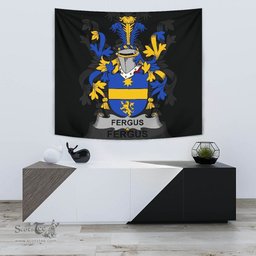 Irish Fergus or O'Fearghus Coat of Arms Family Crest Ireland Tapestry Irish Tapestry