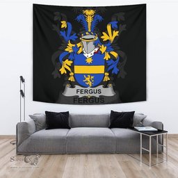 Irish Fergus or O'Fearghus Coat of Arms Family Crest Ireland Tapestry Irish Tapestry