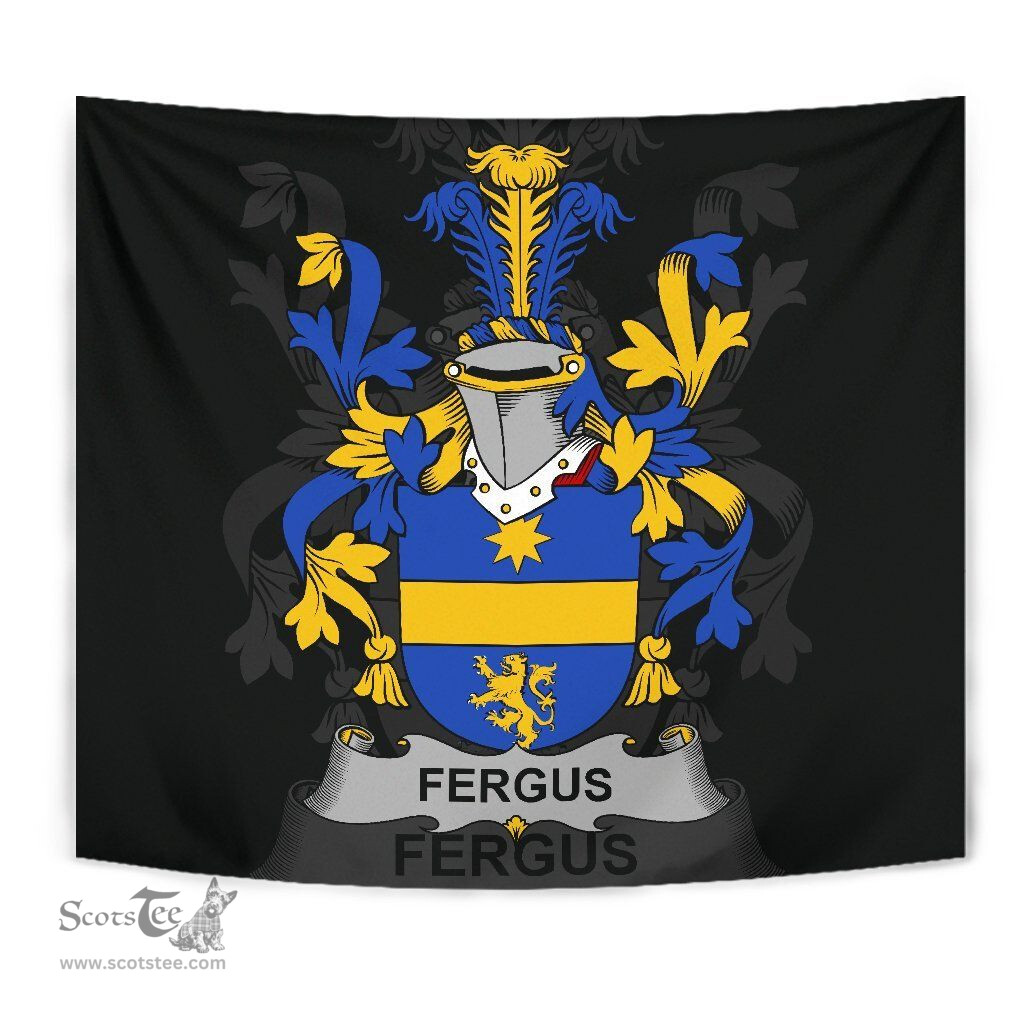 Irish Fergus or O'Fearghus Coat of Arms Family Crest Ireland Tapestry Irish Tapestry
