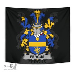 Irish Fergus or O'Fearghus Coat of Arms Family Crest Ireland Tapestry Irish Tapestry