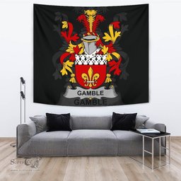 Irish Gamble Coat of Arms Family Crest Ireland Tapestry Irish Tapestry