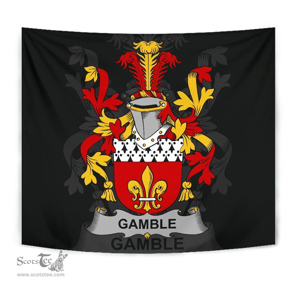 Irish Gamble Coat of Arms Family Crest Ireland Tapestry Irish Tapestry