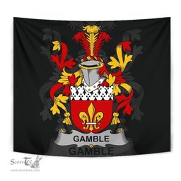 Irish Gamble Coat of Arms Family Crest Ireland Tapestry Irish Tapestry