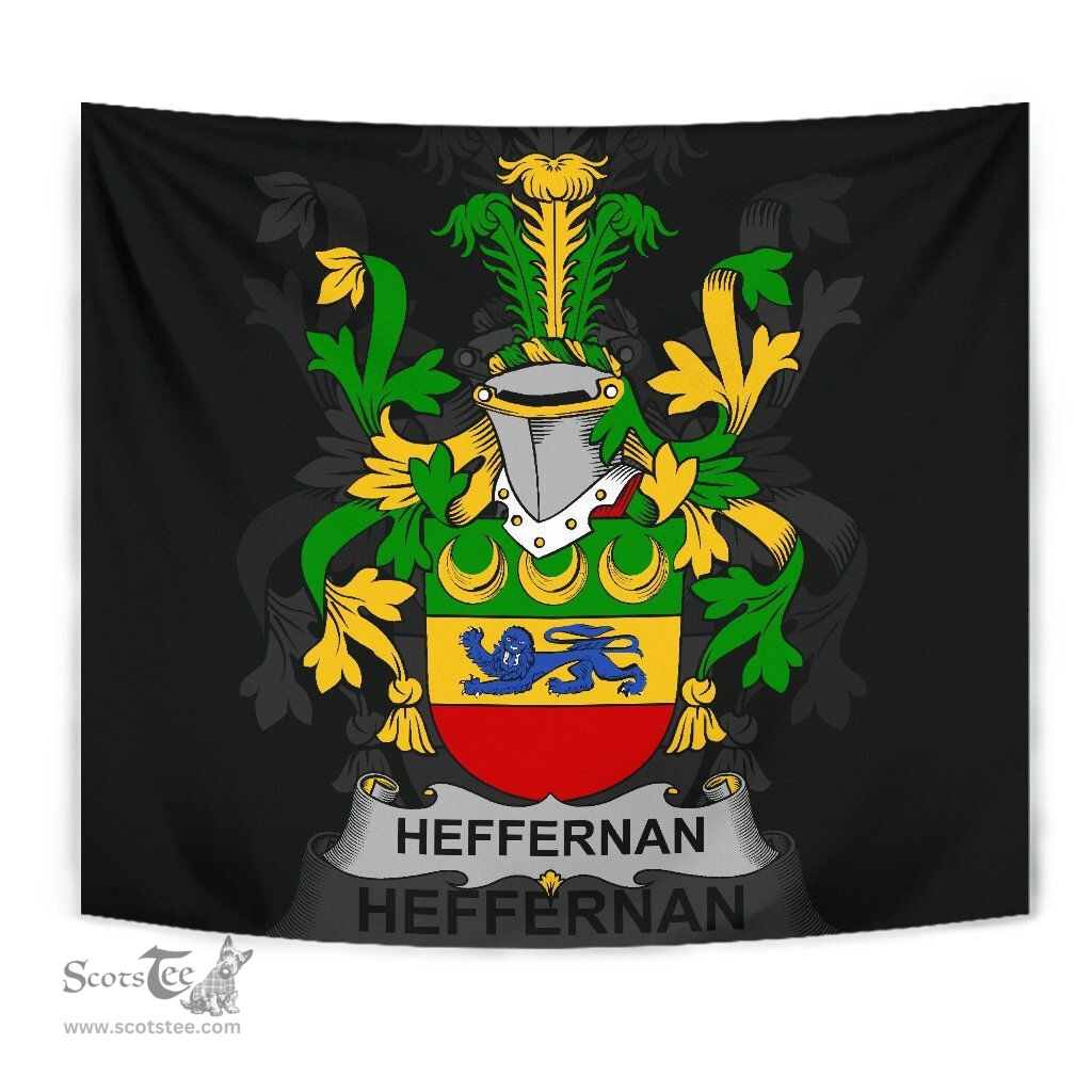 Irish Heffernan or O'Heffernan Coat of Arms Family Crest Ireland Tapestry Irish Tapestry