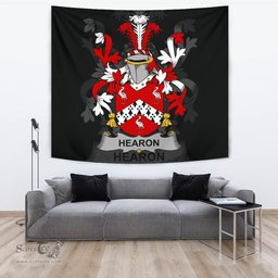 Irish Hearon or Hearn Coat of Arms Family Crest Ireland Tapestry Irish Tapestry