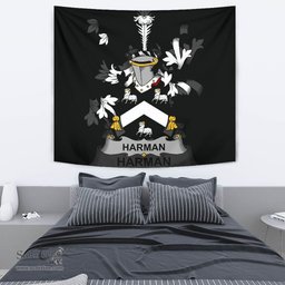 Irish Harman Coat of Arms Family Crest Ireland Tapestry Irish Tapestry