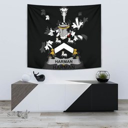 Irish Harman Coat of Arms Family Crest Ireland Tapestry Irish Tapestry