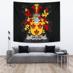 Irish Gillen or O'Gillen Coat of Arms Family Crest Ireland Tapestry Irish Tapestry