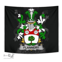 Irish Flannery or O'Flannery Coat of Arms Family Crest Ireland Tapestry Irish Tapestry