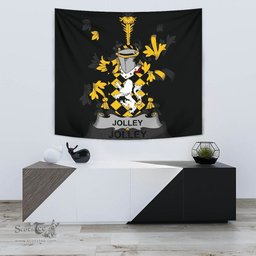 Irish Jolley or Jolly Coat of Arms Family Crest Ireland Tapestry Irish Tapestry