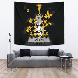 Irish Jolley or Jolly Coat of Arms Family Crest Ireland Tapestry Irish Tapestry