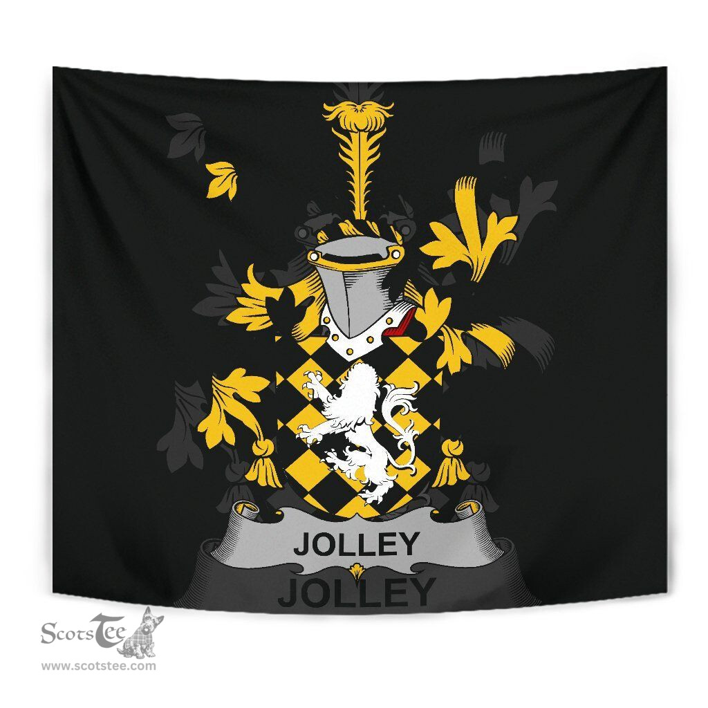 Irish Jolley or Jolly Coat of Arms Family Crest Ireland Tapestry Irish Tapestry