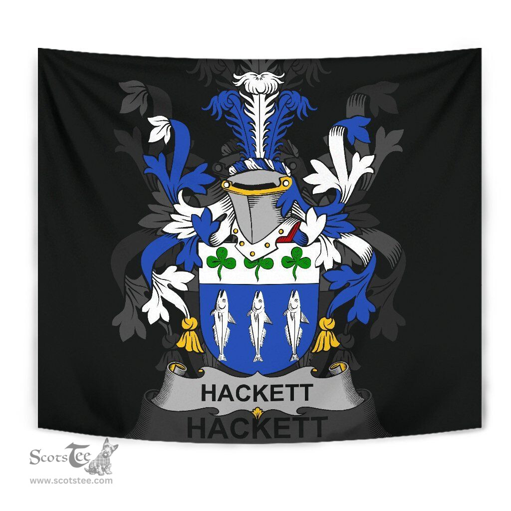 Irish Hackett Coat of Arms Family Crest Ireland Tapestry Irish Tapestry