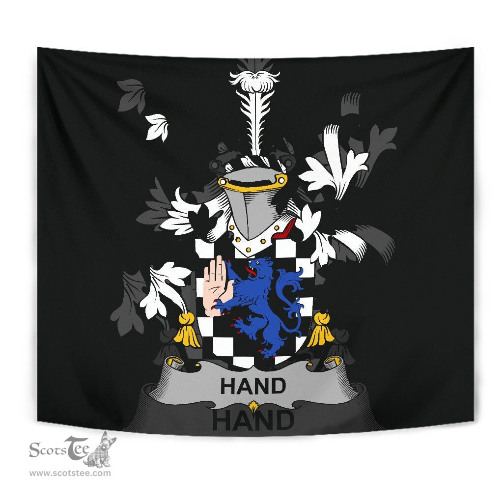 Irish Hand or McClave Coat of Arms Family Crest Ireland Tapestry Irish Tapestry