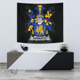 Irish Hanratty or O'Hanraghty Coat of Arms Family Crest Ireland Tapestry Irish Tapestry