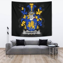 Irish Hanratty or O'Hanraghty Coat of Arms Family Crest Ireland Tapestry Irish Tapestry