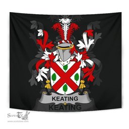 Irish Keating or O'Keaty Coat of Arms Family Crest Ireland Tapestry Irish Tapestry