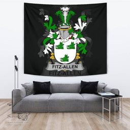 Irish Fitz-Allen Coat of Arms Family Crest Ireland Tapestry Irish Tapestry
