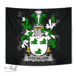 Irish Fitz-Allen Coat of Arms Family Crest Ireland Tapestry Irish Tapestry
