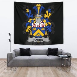 Irish Harris Coat of Arms Family Crest Ireland Tapestry Irish Tapestry