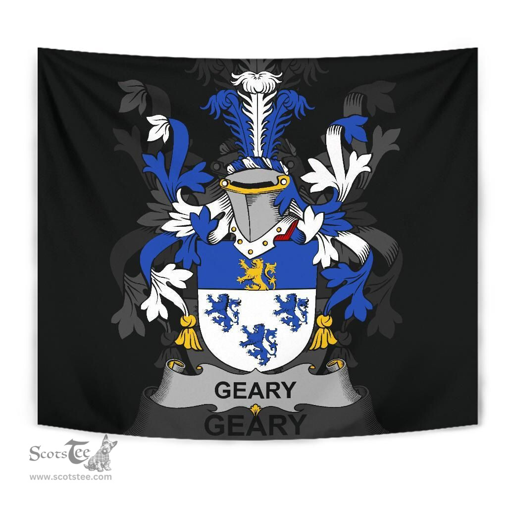 Irish Geary or O'Geary Coat of Arms Family Crest Ireland Tapestry Irish Tapestry
