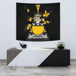 Irish Harvey or Hervey Coat of Arms Family Crest Ireland Tapestry Irish Tapestry