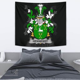 Irish Hennessy or O'Hennessy Coat of Arms Family Crest Ireland Tapestry Irish Tapestry