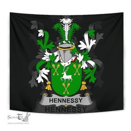 Irish Hennessy or O'Hennessy Coat of Arms Family Crest Ireland Tapestry Irish Tapestry
