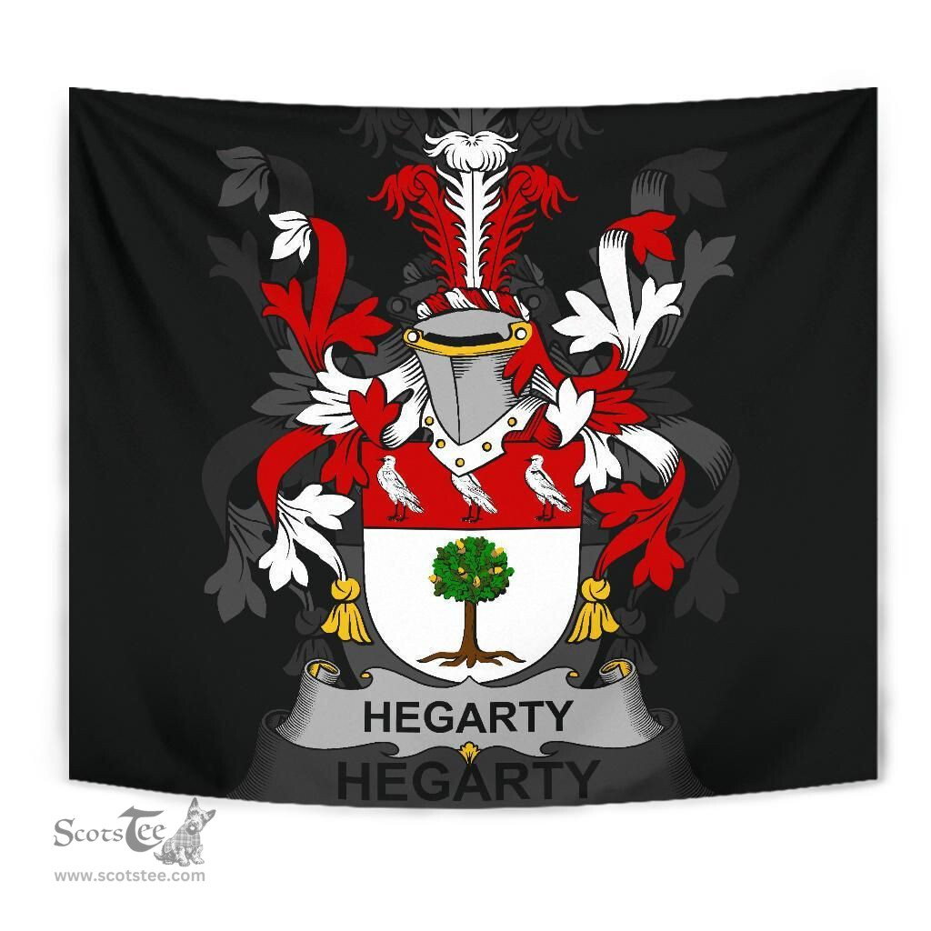 Irish Hegarty or O'Hagerty Coat of Arms Family Crest Ireland Tapestry Irish Tapestry