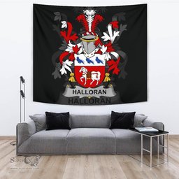 Irish Halloran or O'Halloran Coat of Arms Family Crest Ireland Tapestry Irish Tapestry