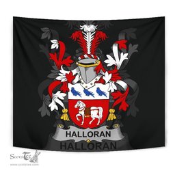 Irish Halloran or O'Halloran Coat of Arms Family Crest Ireland Tapestry Irish Tapestry
